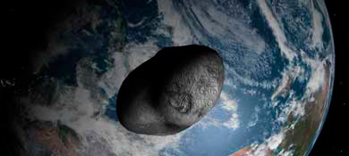 Recreacin artstica del asteroide '99942 Apophis'. | El Mundo