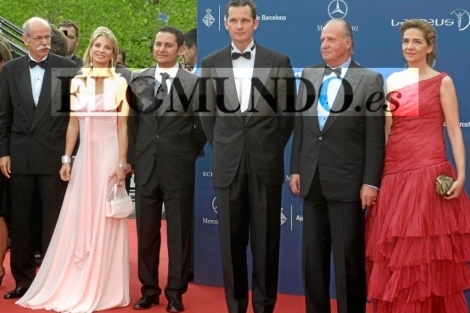 El Rey, con Corinna y los duques de Palma en los premios Laureus 2006. | D.R.