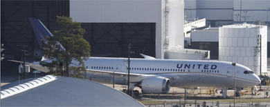 Un Boeing 787 de United Airlines estacionado en Houston. | Reuters