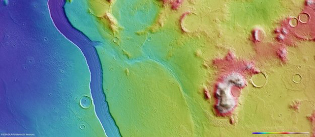 Vista topogrfica de Marte. | ESA/DLR/FU Berlin (G. Neukum)