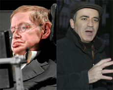 Stephen Hawking y Kasparov. | Efe y EM