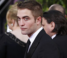 Pattinson, en los Globos. Reuters