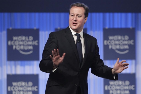 El primer ministro britnico, David Cameron, durante el Foro Econmico en Davos. | Reuters