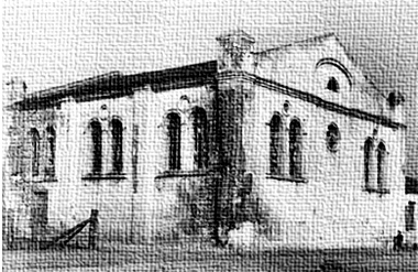 Restos de la antigua sinagoga de Widawa, c. 1950. | Routes to Roots