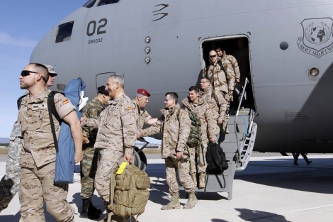 Regreso de 65 militares de la misin del Cuartel de Btera en Afganistn. | Efe