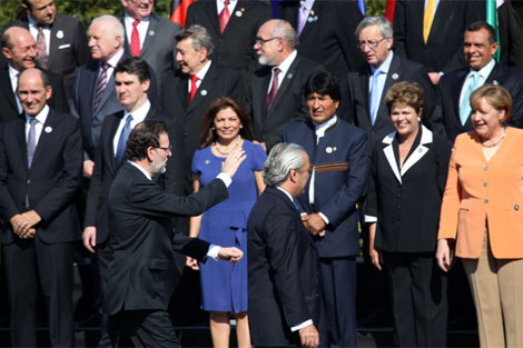 Rajoy llega el ltimo a la foto de familia. | Jorge Barreno