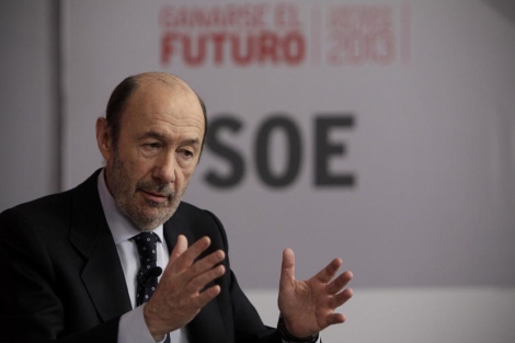 El lder del PSOE, Alfredo Prez Rubalcaba. | Alberto di Lolli