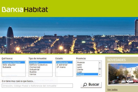 Portal de Bankia Habitat, la sociedad inmobiliaria del grupo BFA-Bankia.
