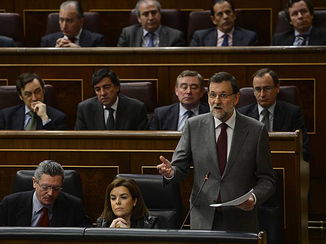 El presidente del Gobierno Mariano Rajoy durante la sesin parlamentaria de hoy. | Pierre-Philippe Marcou / AFP