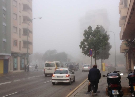 La niebla esta maana en Palma. | L. S.
