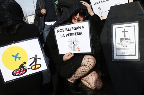 Protestas de los trabajadores de Iberia. | Reuters