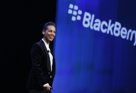 Alicia Keys en la presentacin de BlackBerry 10. | Reuters