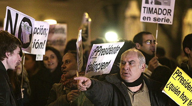 Protestas en Gnova. | Foto: Efe