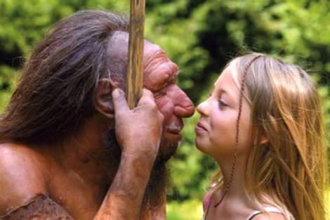 Reconstrucin de un neandertal de un museo alemn. | Neanderthal Museum