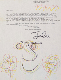Carta firmada por John Lennon y dirigida a su primera esposa,Cynthia. | Efe