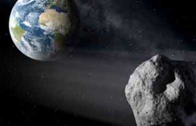 Reconstruccin artstica del asteroide cerca de la Tierra. | NASA