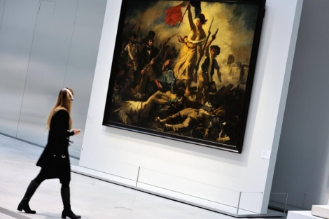 Delacroix La libertad guiando al pueblo Louvre Lens