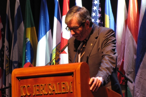 Muñoz Molina, en Jerusalén, durante la recepción de su premio. | Sal Emergui