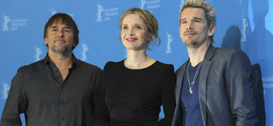 El director Richard Linklater, junto a Ethan Hawke y Julie Delpy. | Efe