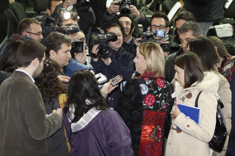 Castedo atiende a la prensa, este martes, en Alicante. | Roberto Prez