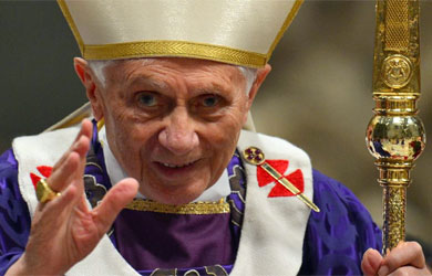 El Papa, en un momento de la misa del mircoles de cenizas.| Afp