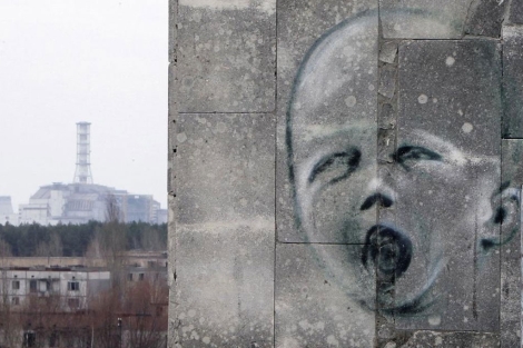 derrumbe sarcfago chernobil