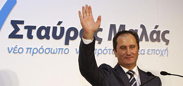 Stavros Malas, candidato a la presidencia de Chipre, en Nicosia.| Efe