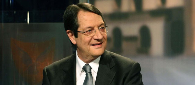 Nicos Anastasiadis, en un debate previo a las elecciones. | Afp