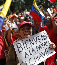Bienvenida a Chvez en Caracas. | Efe