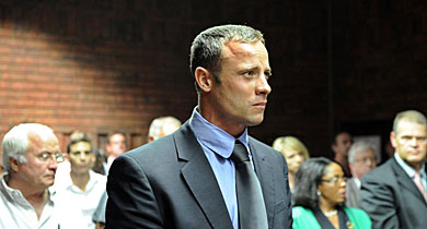 Oscar Pistorius, ante el tribunal que le juzga en Pretoria. | Afp