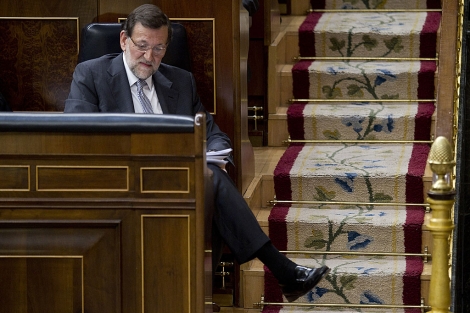 Rajoy, durante el debate sobre el estado de la Nacin.| Alberto Cullar