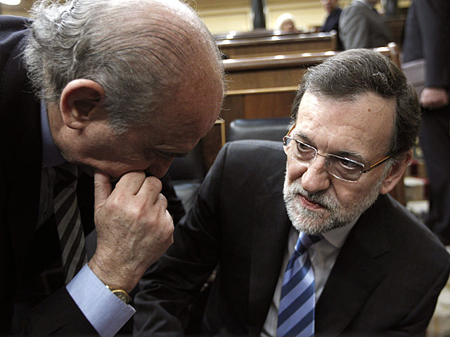 Mariano Rajoy, poco antes de su intervencin en la sesin de hoy del Debate. | Emilio Naranjo / Efe
