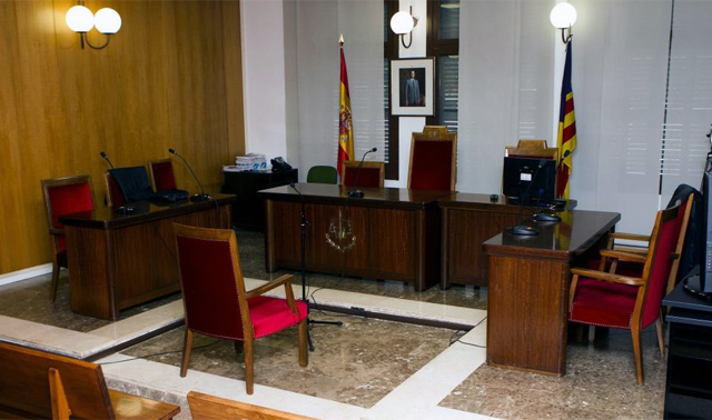Sala de vistas del juzgado de Instrucción número 3 de Palma donde comparecerá Urdangarin. | Foto: Efe