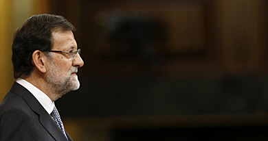 Rajoy, en el Congreso de los Diputados. | D. Crespo