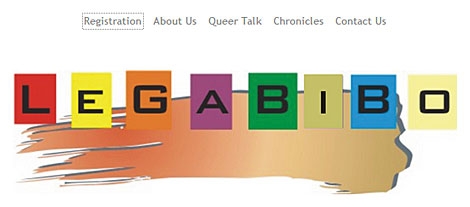 Pantalla de la página web Legabibo, a favor de los derechos de los gays en Botsuana..