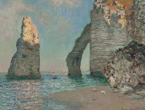 Imagen de 'El acantilado de Etretat' de Monet.1885
