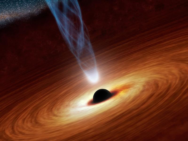 Recreación del agujero negro en la galaxia NGC1365. | NASA