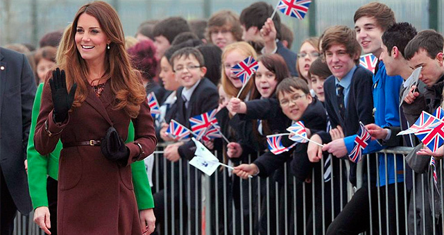 Kate Middleton, durante el evento donde tuvo el desliz. | Reuters