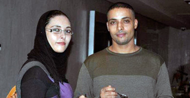 Hadri junto a su esposa, en una foto faciiltada por la familia.