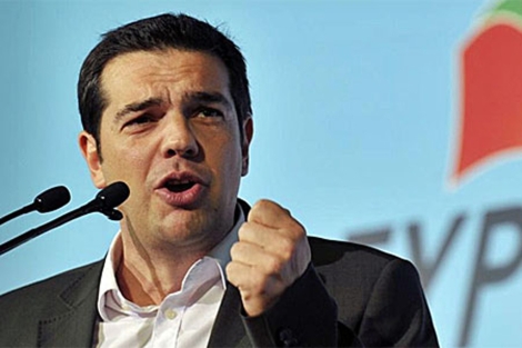 Alexis Tsipras, en un acto electoral.| Afp