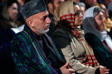 Karzai, en el acto donde ha hecho el anuncio. | Reuters