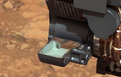 Muestra de roca marciana recogida por el Curiosity. | NASA