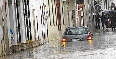 Inundaciones por el temporal en Andaluca.