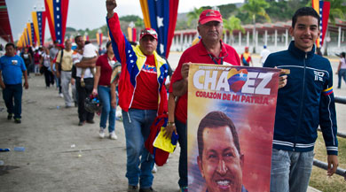 Seguidores de Chvez en Caracas.