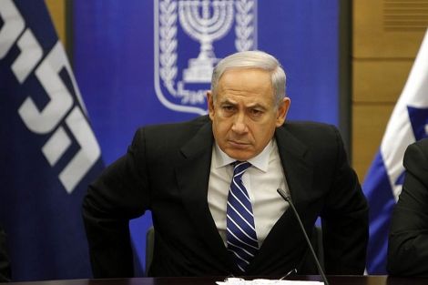 Netanyahu, en el Knsset, el Parlamento israel.| Afp
