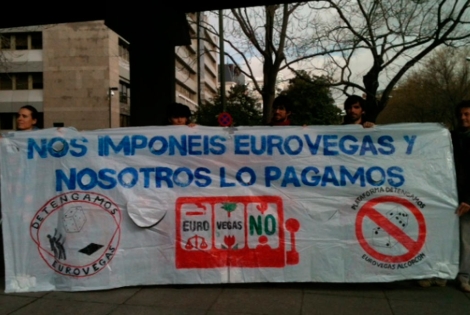 La protesta contra Eurovegas. | P.B.