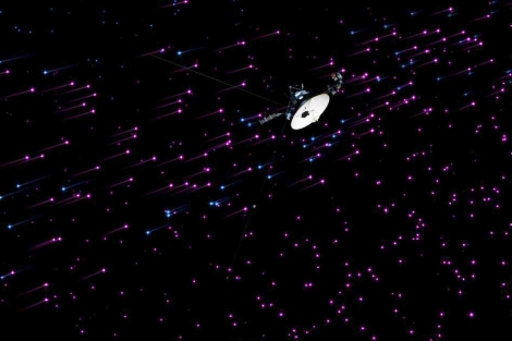 Recreación de la nave 'Voyager-1' surcando el espacio.| NASA/JPL-Caltech.