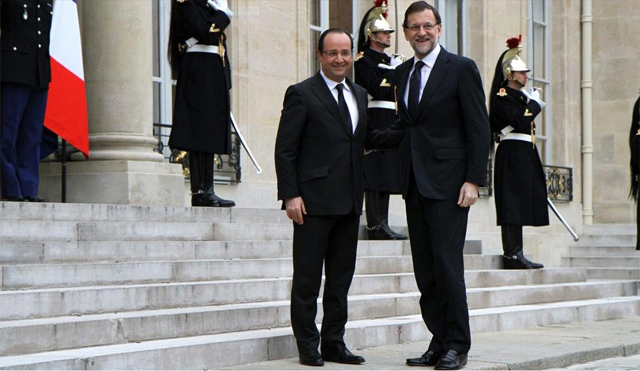 Hollande y Rajoy en su encuentro en El Elseo. | Efe