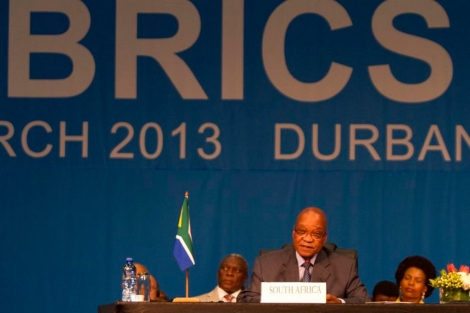El presiden Jacob Zuma durante la cumbre. | Efe