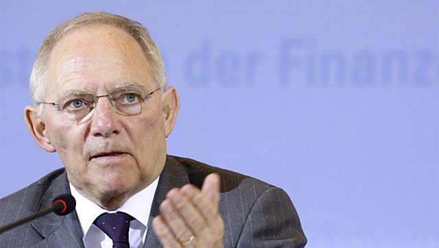 El ministro de Finanzas alemn, Wolfgang Schuble, en una rueda de prensa en Berln. | Efe
